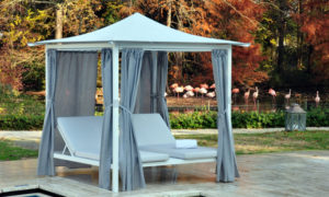 Gazebo in alluminio con tetto a pagoda modello Living