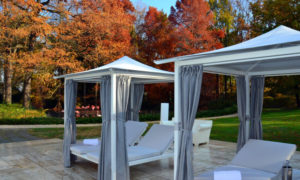 Gazebo in alluminio con tetto a pagoda modello Living