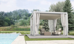 Saki, pergola in alluminio per la protezione solare