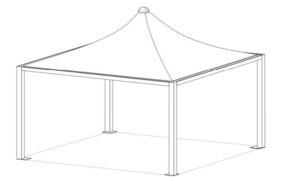 Airone Max Leggero, gazebo con struttura in acciaio