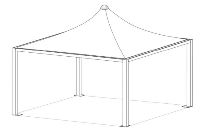 Airone Max Leggero, gazebo con struttura in acciaio