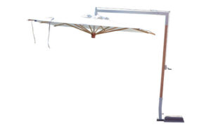 Diffusion Wood, ombrellone a braccio laterale per l'arredo giardino