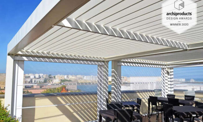Shade, pergola con tetto orientabile