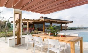Balance, gazebo moderno con copertura retraibile