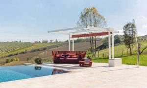 Balance, gazebo moderno con copertura retraibile