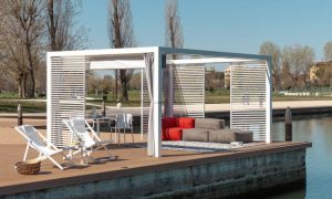 YPE, gazebo moderno con gronda perimetrale